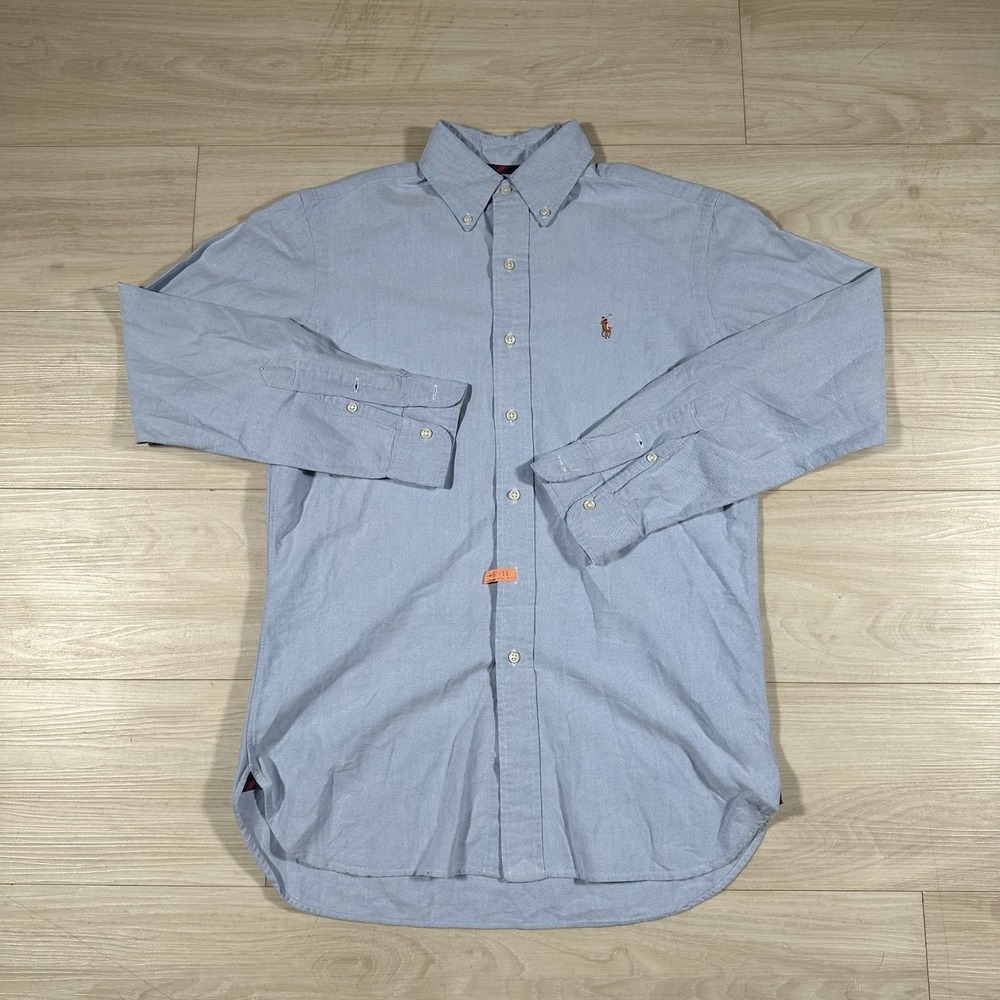 Polo Ralph Lauren Shirt Mens Small Blue Chambray Classic Fit Button Down L/S